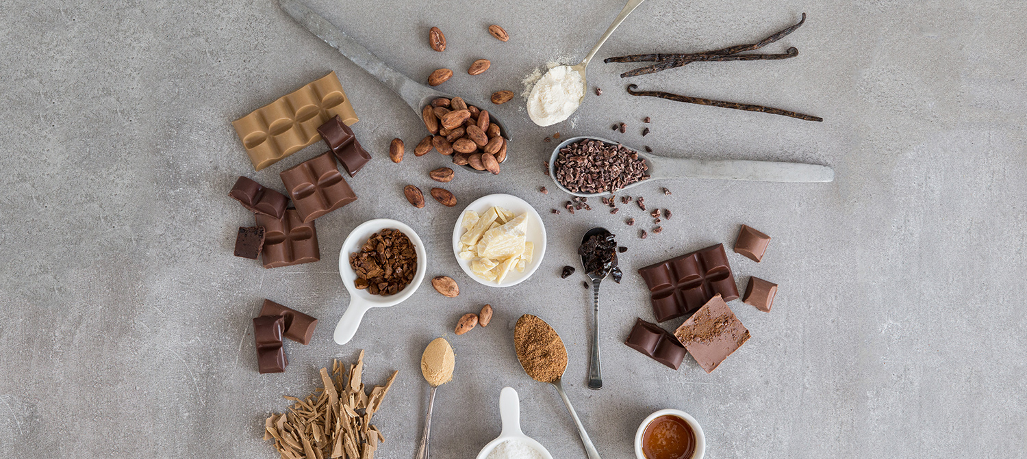 flat lay photo of chocolate and ingredients